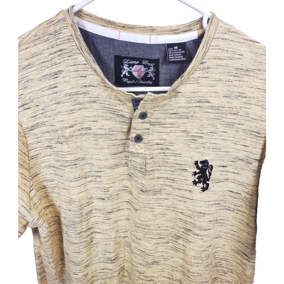 Lions Crest by English Laundry Men's 3 Button Henley Shirt Short Sleeve Size M - Picture 4 of 11